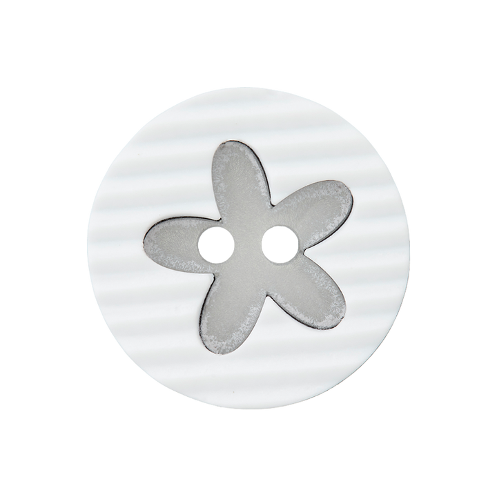Polyester two-hole button Flower