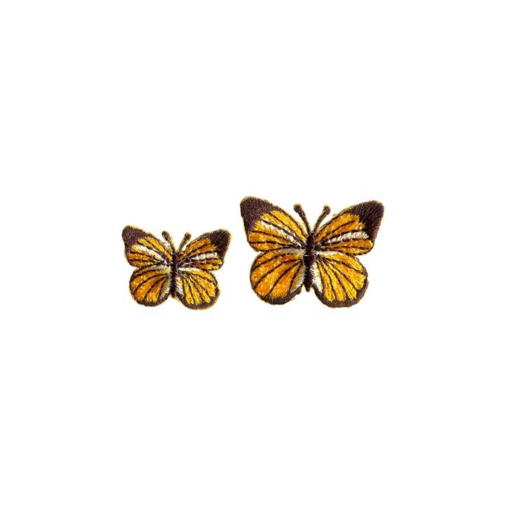 Applikation Schmetterlinge, gelb/schwarz