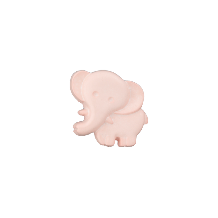 Polyester button Elephant 19mm rosa