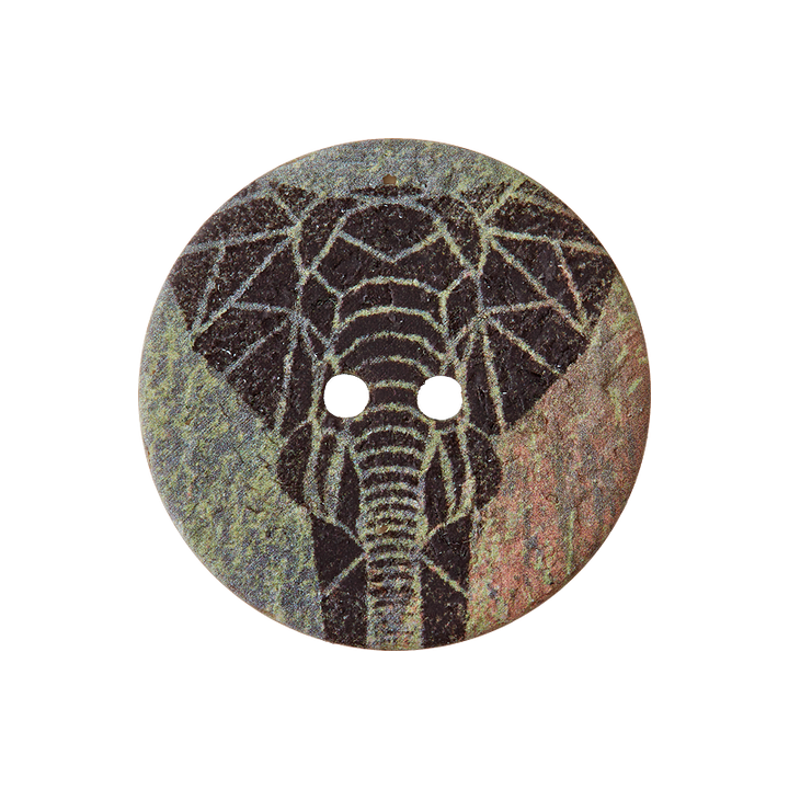 Polyesterknopf 2-Loch Elefant