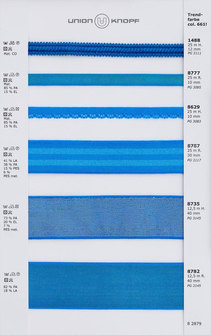 elastisches Zierband, 10mm, blau