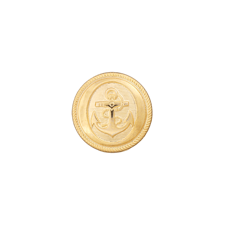 Metal button shank 22mm gold