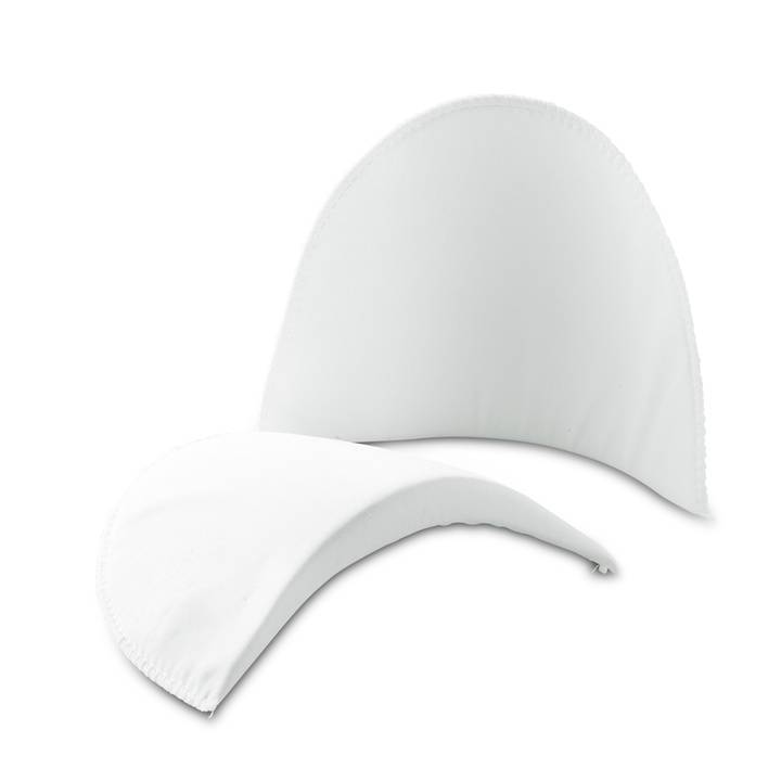 Shoulder pads, set-in M-L, white