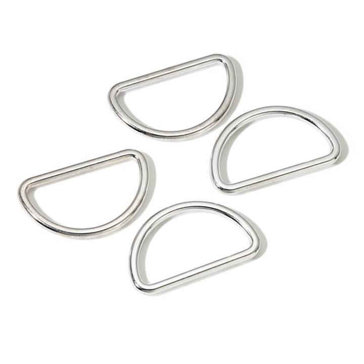 D-rings, 30mm, silver-coloured