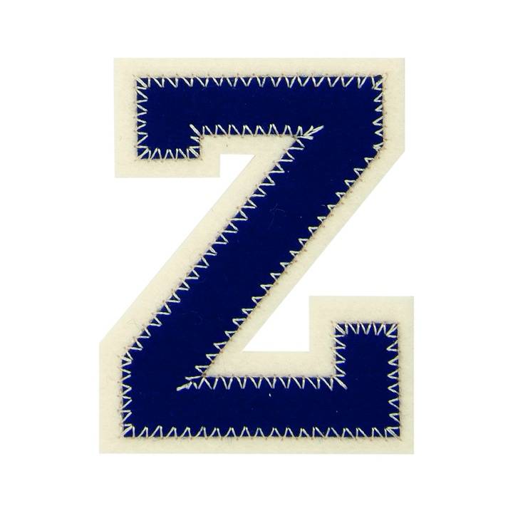 Appliqué Letter Z, blue/ecru