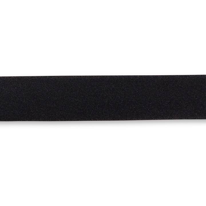 Schrägband, Duchesse, 40/20mm, schwarz, 3,5m