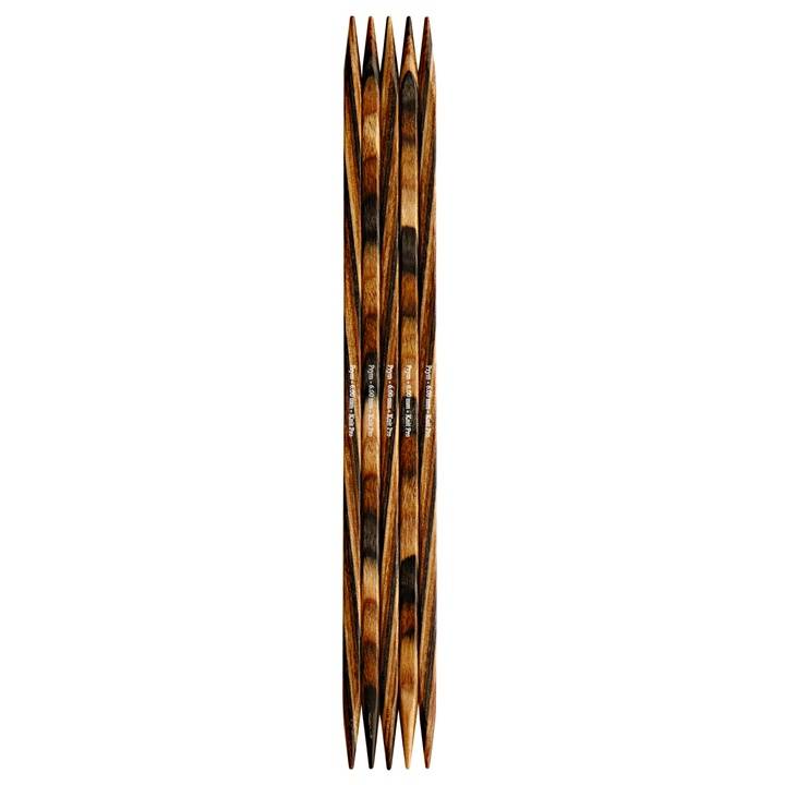 Double-pointed knitting needles, natural, CUBICS, 20cm, 6.00mm
