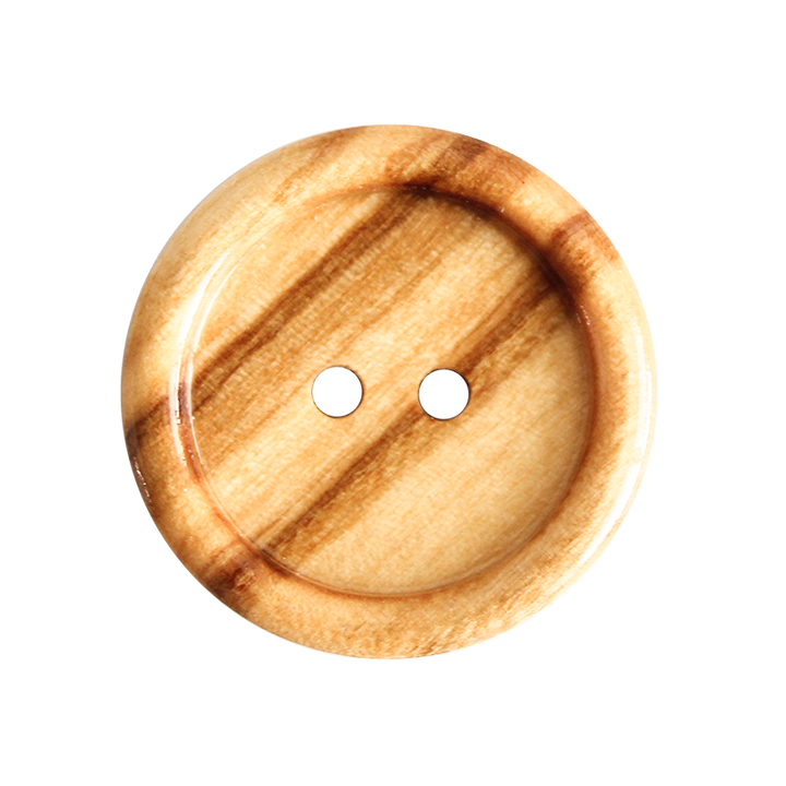 Wood 2-hole button 11mm brown