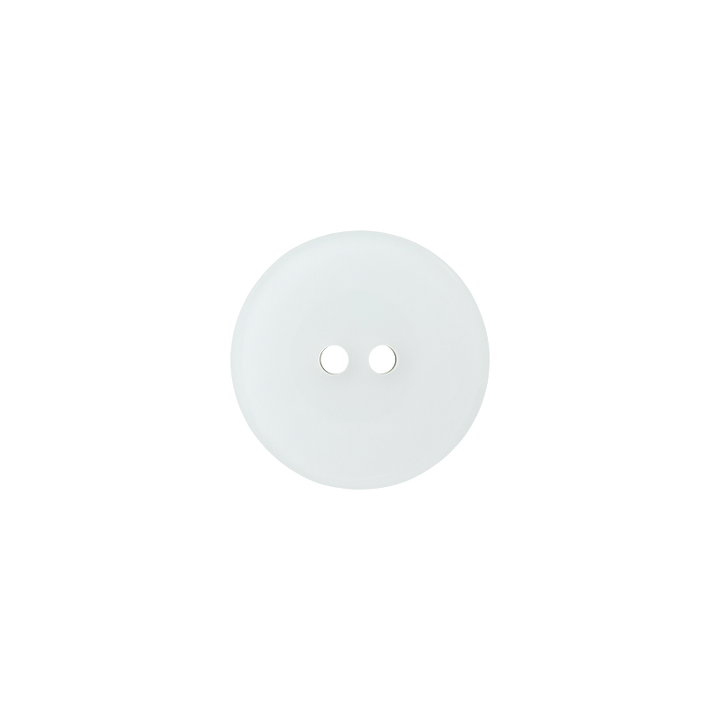 Polyester button 2-holes 18mm white