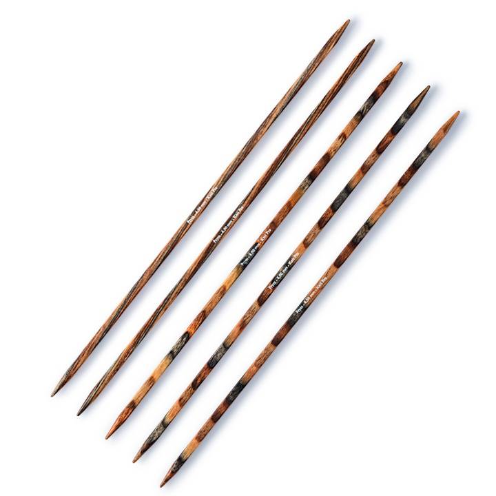Double-pointed knitting needles, natural, CUBICS, 20cm, 4.50mm