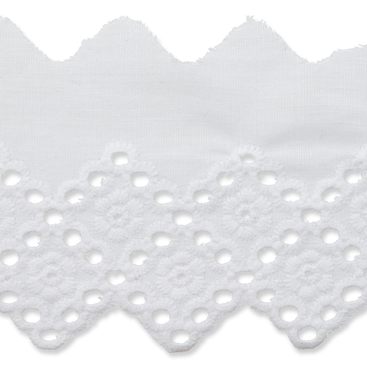 Eyelet embroiderie 65mm white