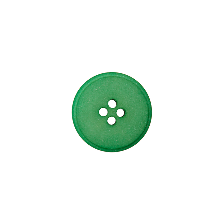 Пуговица из переработанного полиэстера, с 4 отверстиями, 18мм, зеленый, средний цвет