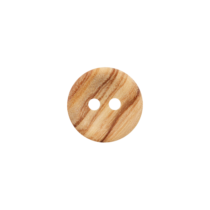Wood button 2-holes, 12mm beige
