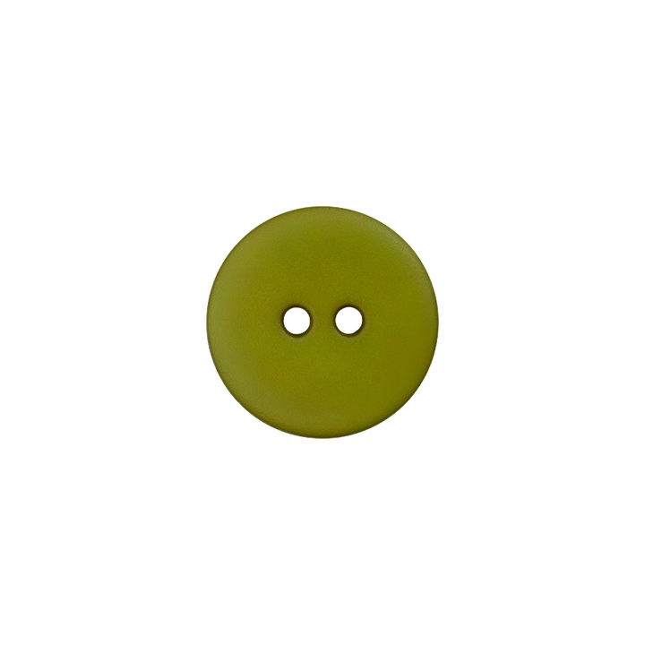 Polyester two-hole button 20mm green