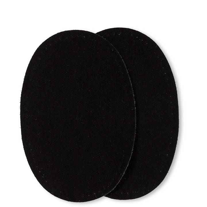 Patches velour imitation leather, iron-on, 9 x 13.5cm, black