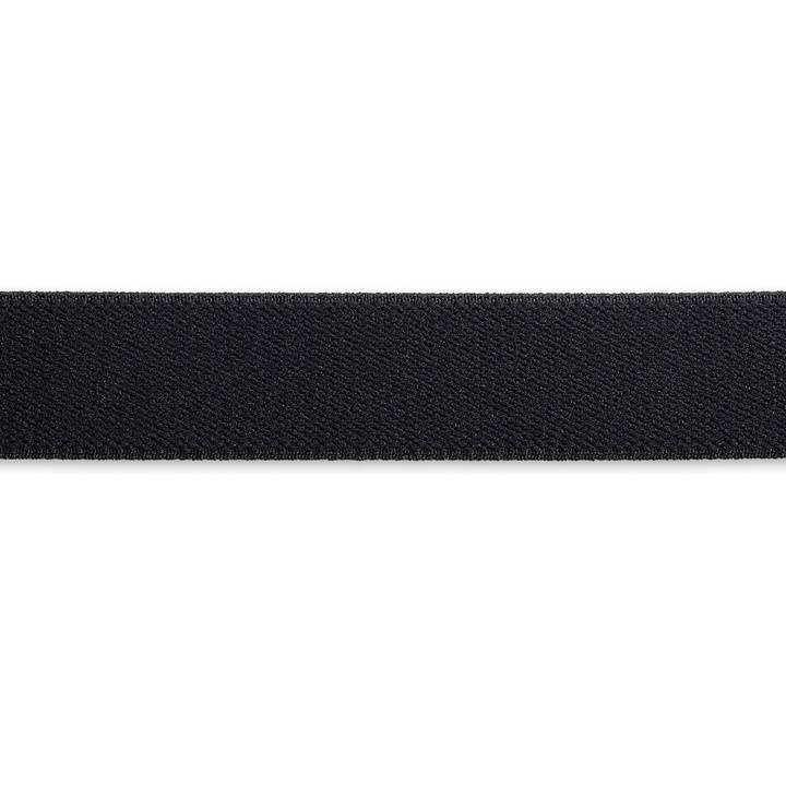 Velour elastic, 30mm, black, 1m