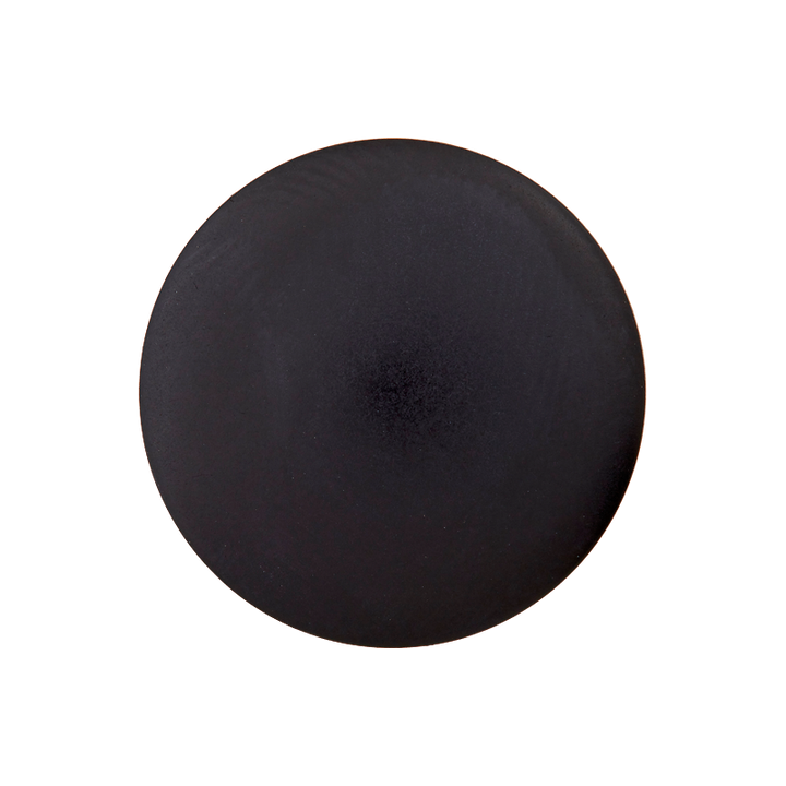 Polyesterknopf Öse, 18mm, schwarz