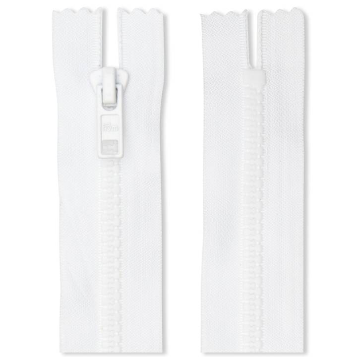 Reißverschluss S5 in Folienverpackung, unteilbar, 18 cm, weiß