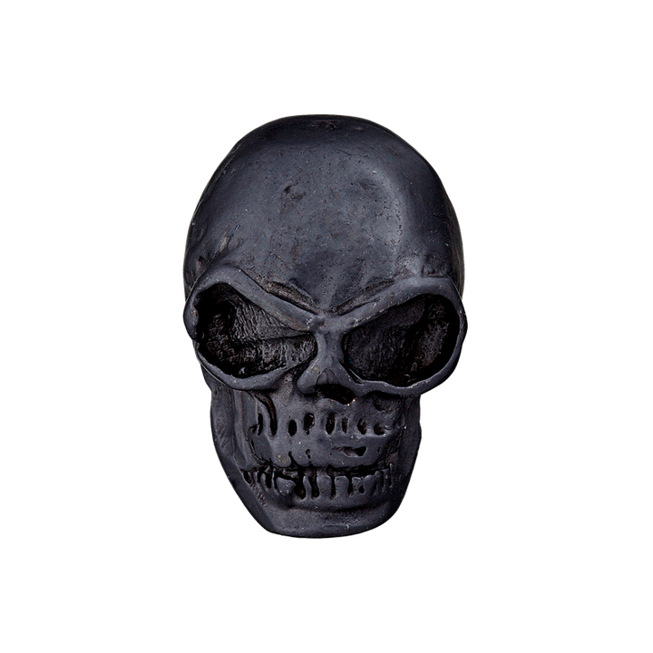 Metal button shank Skull 25mm black