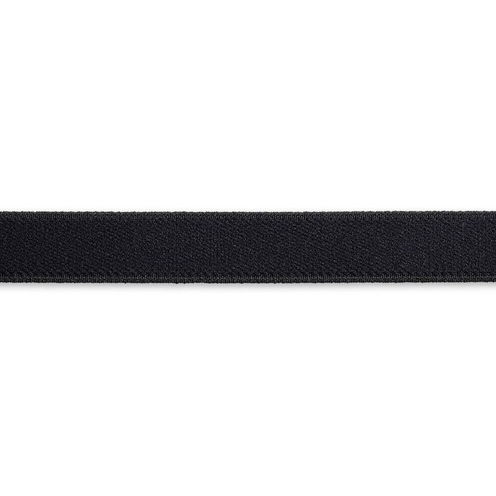 Velour-Elastic, 20mm, schwarz, 1m