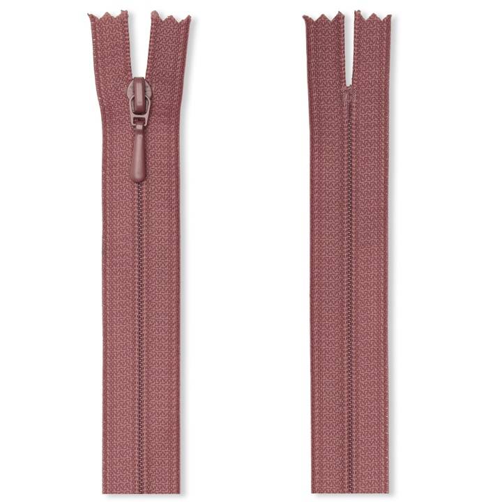 Zip fastener S2 in a film packaging (FLA), closed-end, 25cm, dusky pink
