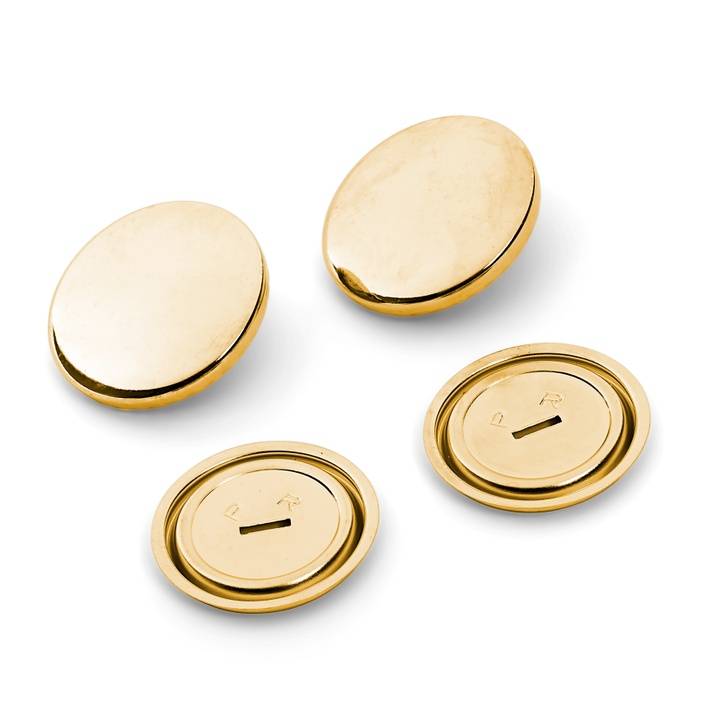 Metal Round GOLDEN Button Covers, Packaging Type: PAIR at Rs 100