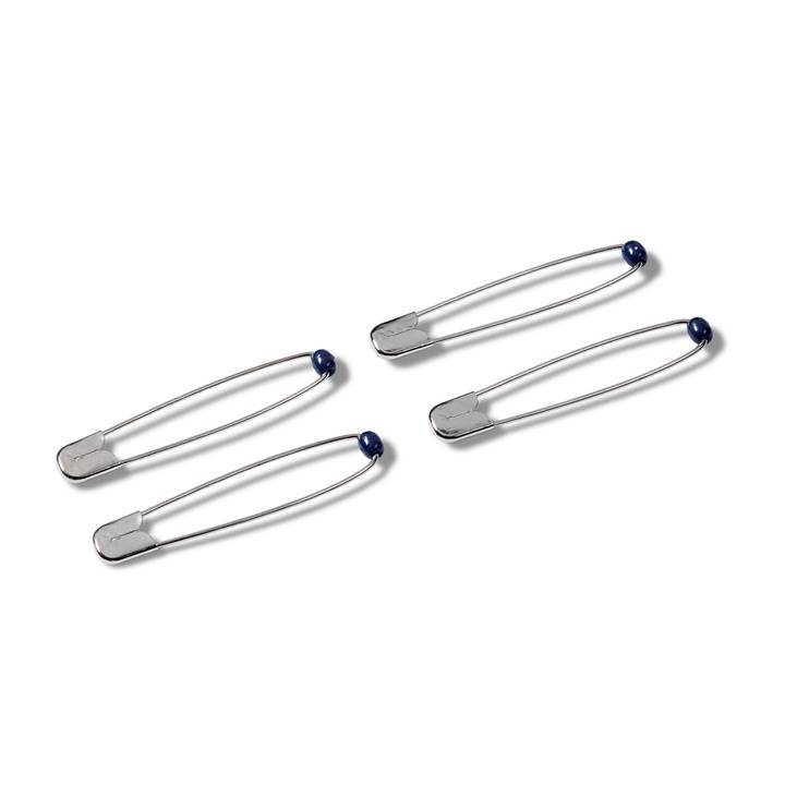 Safety pins with ball, No. 3, 48mm, silver-coloured