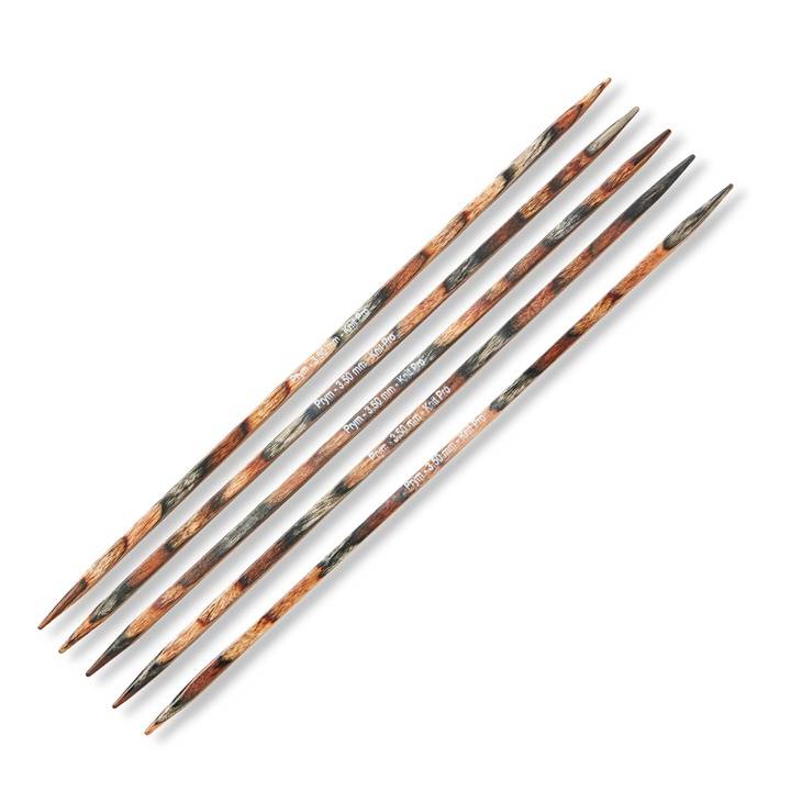 Double-pointed knitting needles, natural, CUBICS, 15cm, 3.50mm
