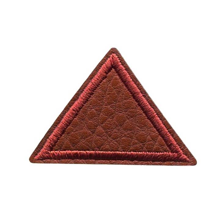 Appliqué Triangles, imitation leather, camel