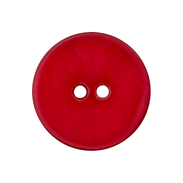 Mother of pearl 2-hole button 12mm red