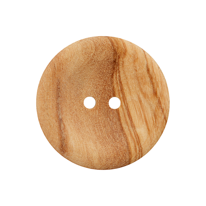 Wood button 2-holes, 25mm, beige