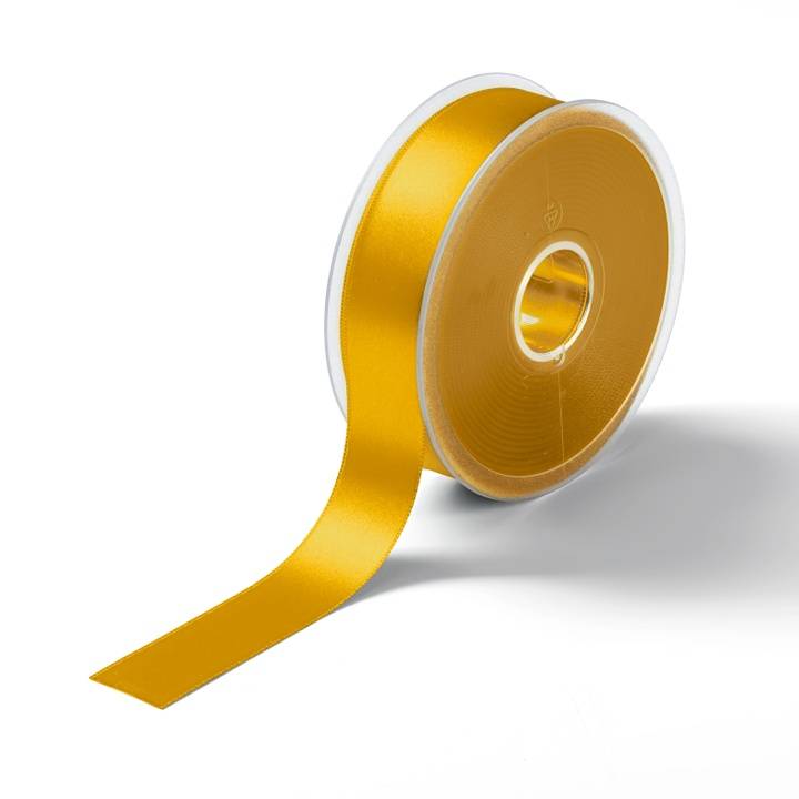 Satin ribbon, 25mm, yellow