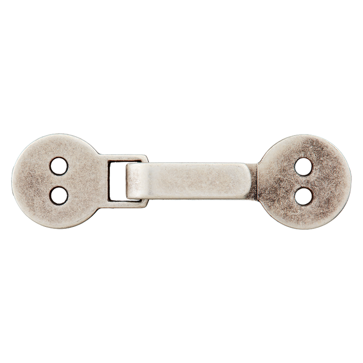 Застежка металлическая, 45 мм, цвет состаренного серебра