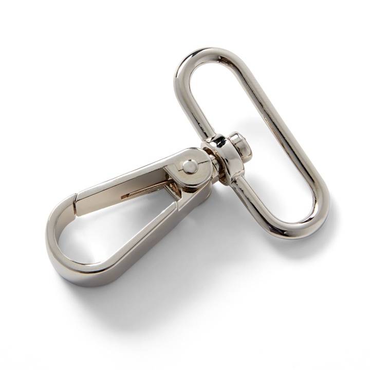 Snap hook 40 x 60mm, silver-coloured
