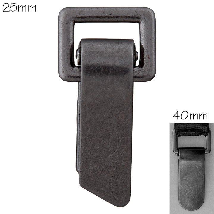 Metall-Clip, 25mm, schwarzkupfer