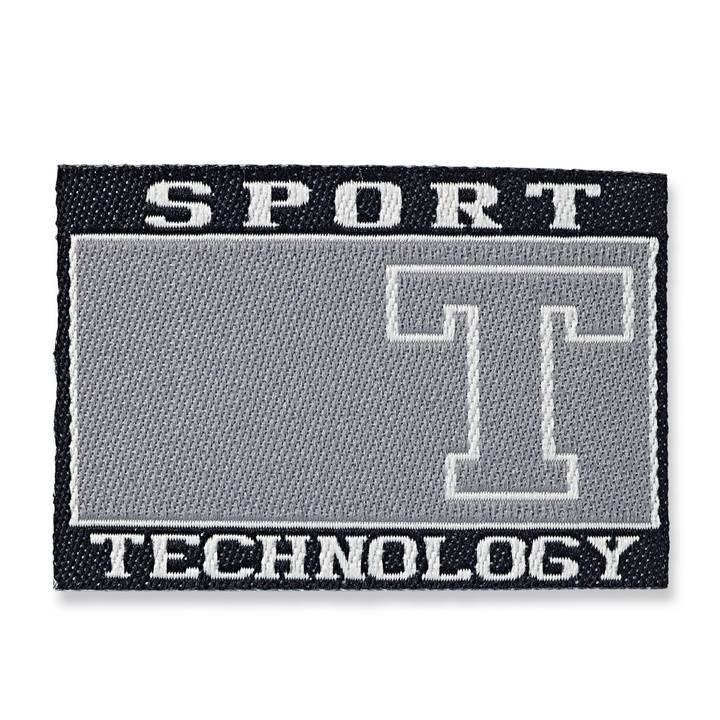 Applikation Label, Sport, schwarz/grau