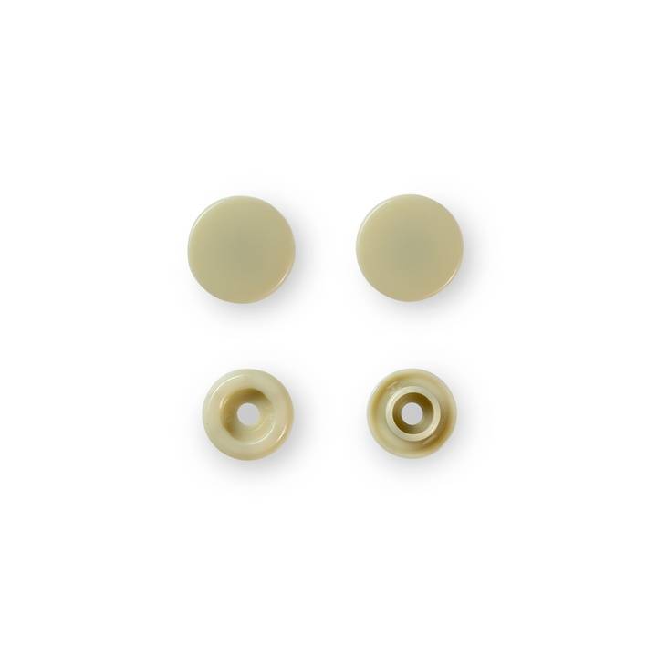 Nähfrei-Druckknöpfe "Color Snaps", rund, 12,4mm, beige