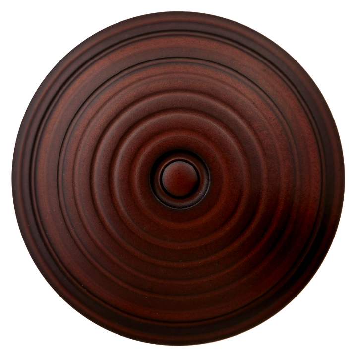 Polyester button shank, Metallic, 28mm, dark brown