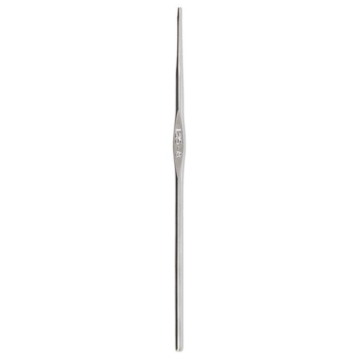 Crochet hook without handle, 1.25mm, silver-coloured