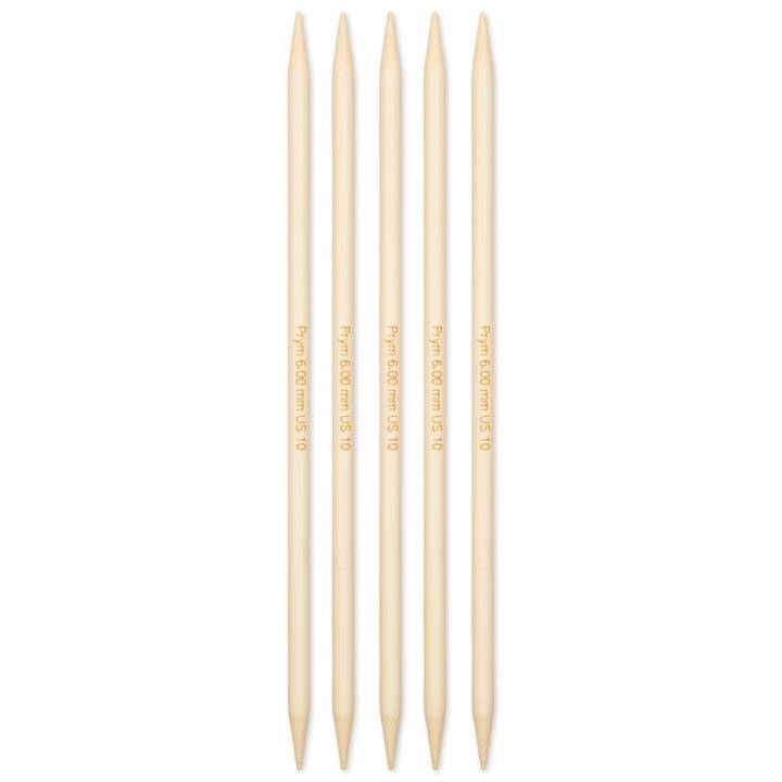 Double-pointed knitting needles Prym 1530, bamboo, 20cm, 6.00mm