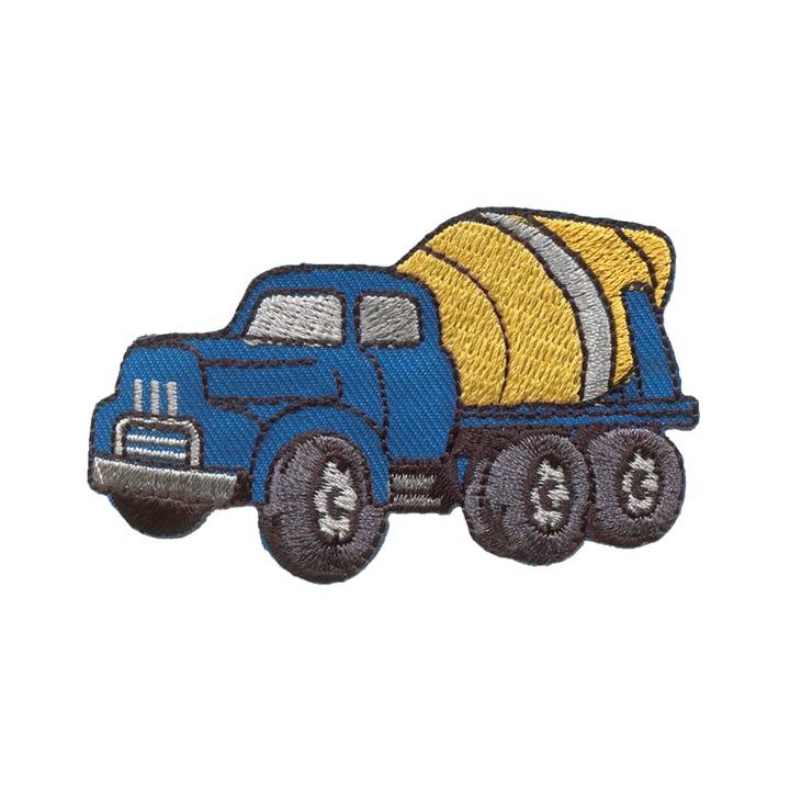 Motif décoratif Camion Bétonnière, bleu 