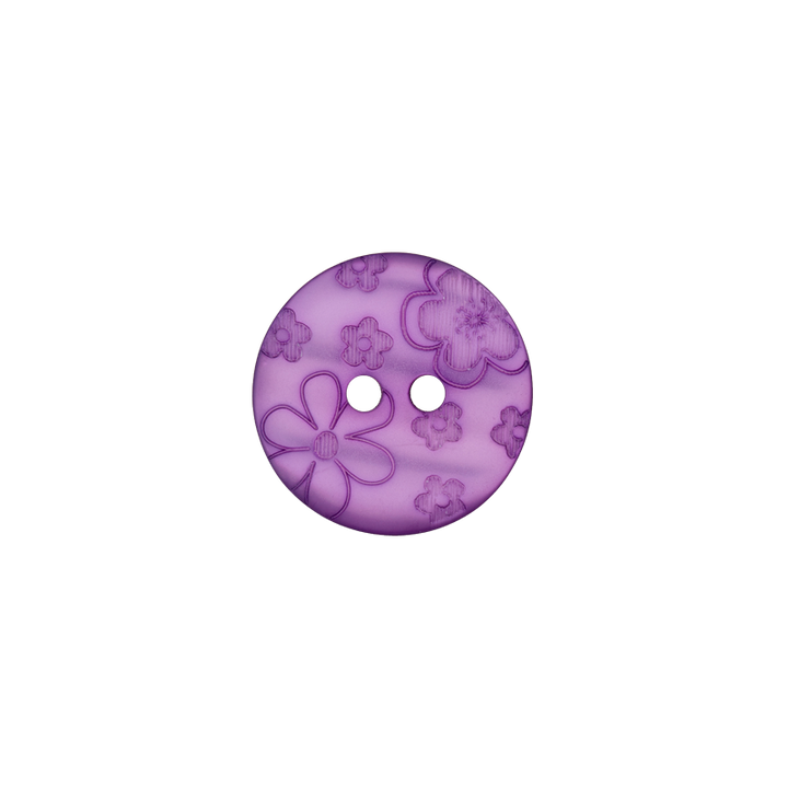 Polyester Two-Hole Button 15mm purple