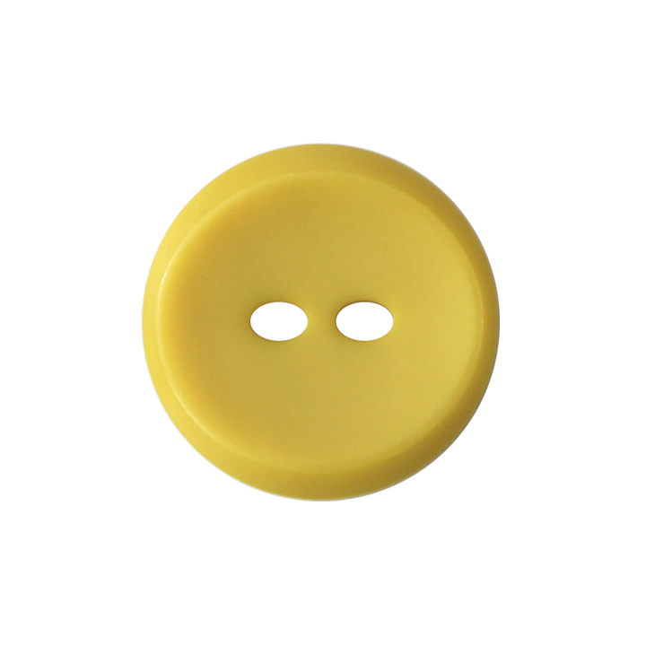 Polyesterknopf 2-Loch, 23mm, gelb