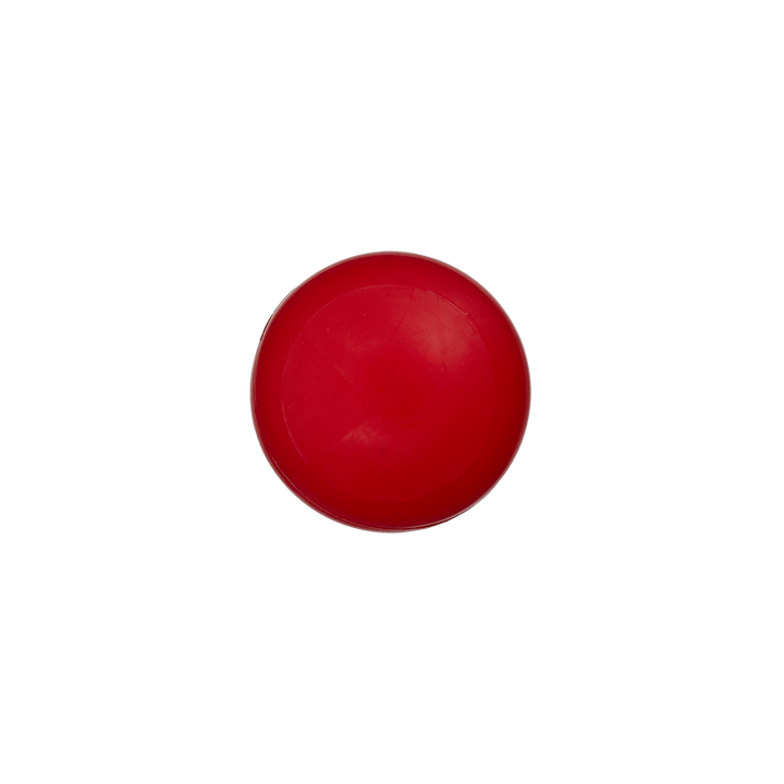 Polyesterknopf mit Kanalöse, Kugel, 12mm, rot