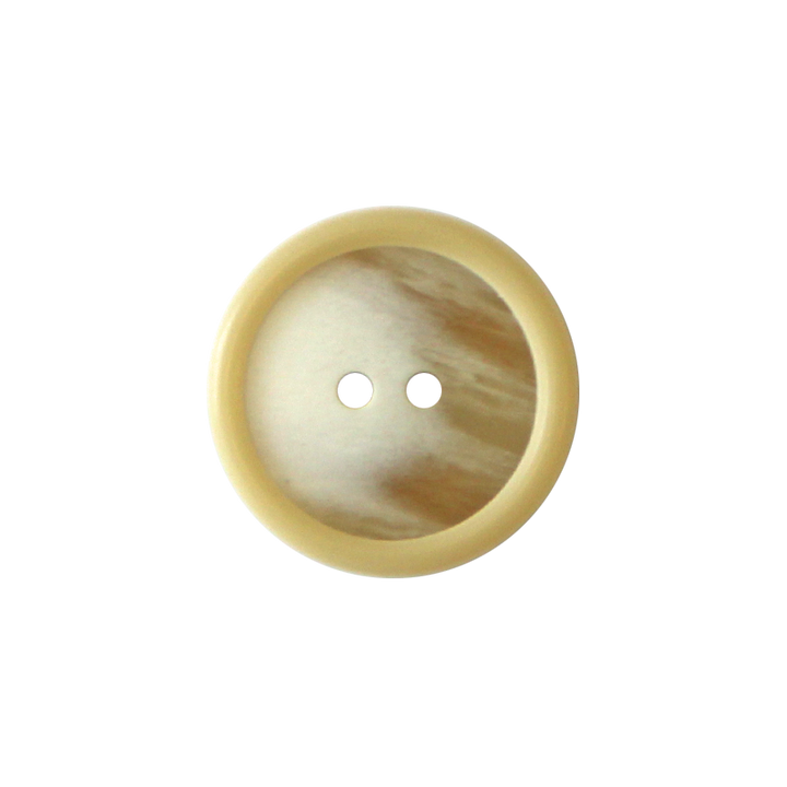 Polyester button 2-holes, 12mm, beige