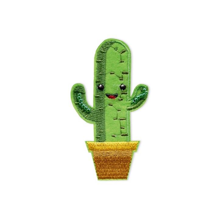 Applique Cactus face, green