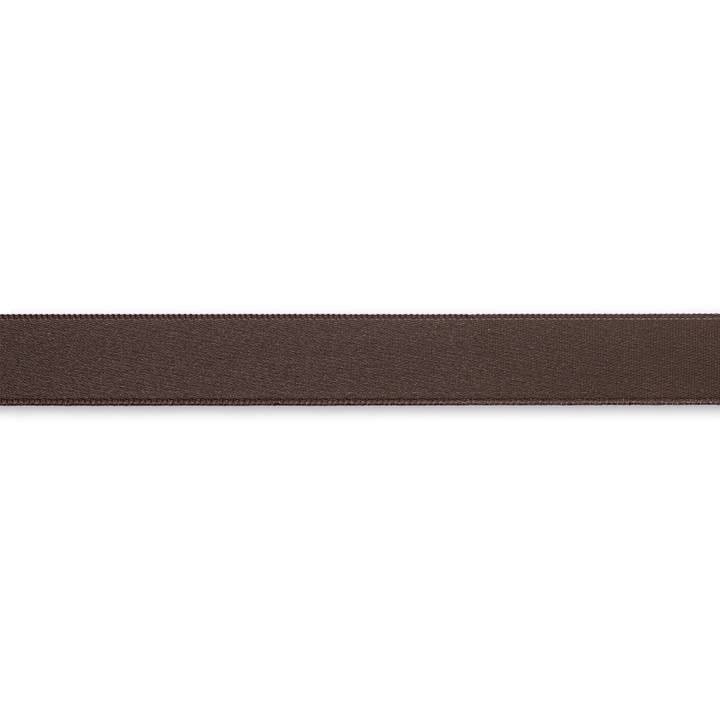 Satin ribbon, 15mm, dark brown