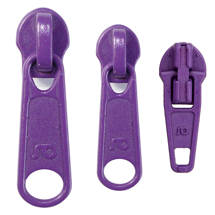 Reißverschluss-Schieber, 3mm, violett