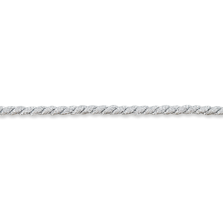 Brocade cord, 2mm, silver