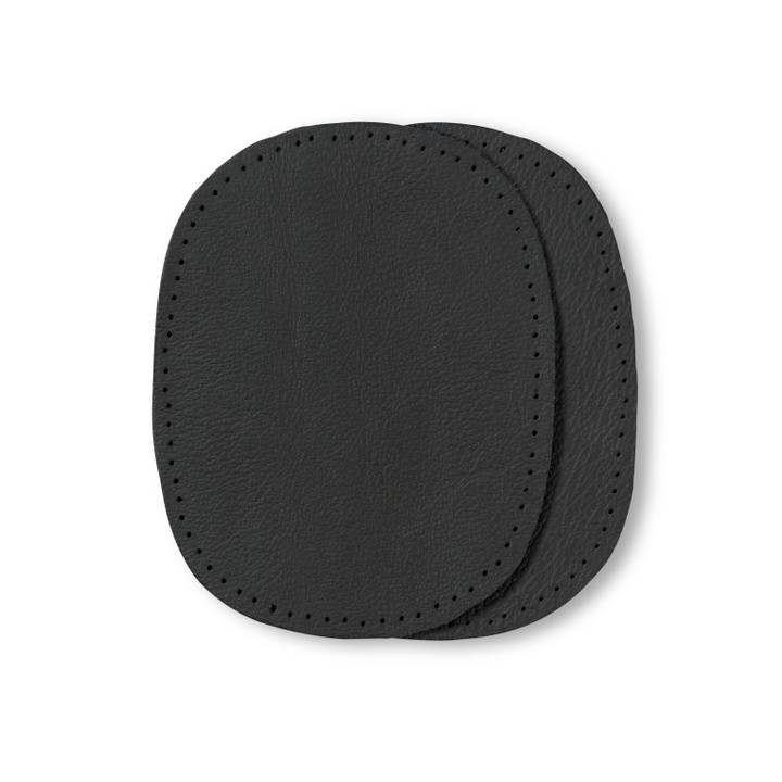 Sew-on nappa leather patches, 10 x 14cm, dark grey